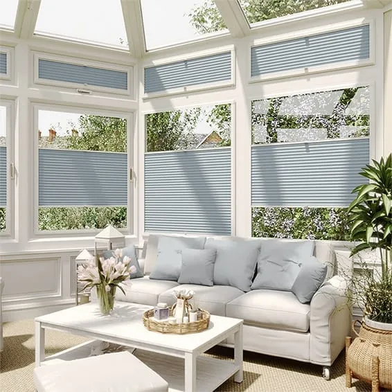 Perfect Fit Duoshade Blue Haze Thermal Conservatory Blind