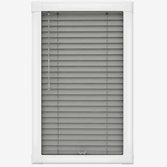 Lusso Dove Grey Perfect Fit Wooden Blind