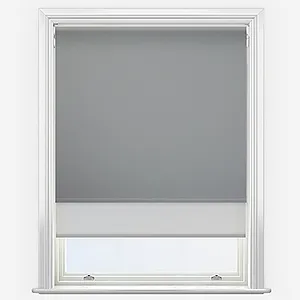 Carnival Blackout Shadow & Grey Double Roller Blind