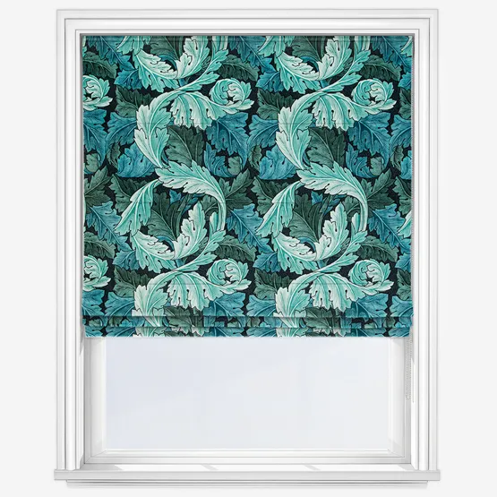 William Morris At Home Acanthus Velvet Indigo Roman Blind