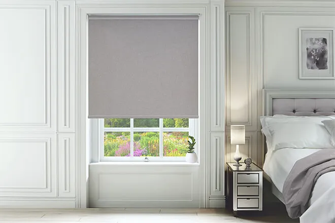 Canvas Dark Grey - Textured Blackout Roller Blind