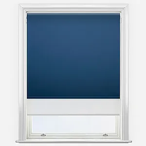 Spectrum Blackout Blue & White Double Roller Blind