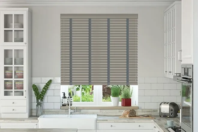 Charisma Dark Grey - Faux Wood Blind Slate Tape