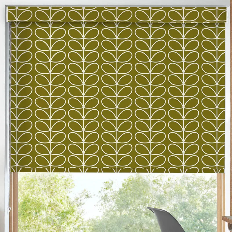 Orla Kiely Linear Stem Translucent Made To Measure Roller Blind Seagrass