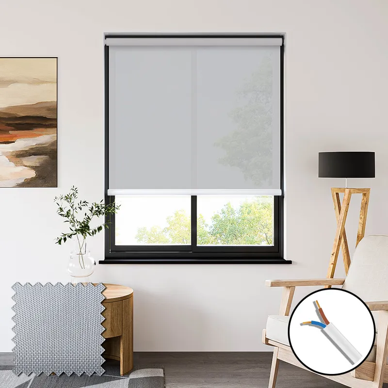 Filtra 3% Grey 230vac Electric Screen Roller Blinds