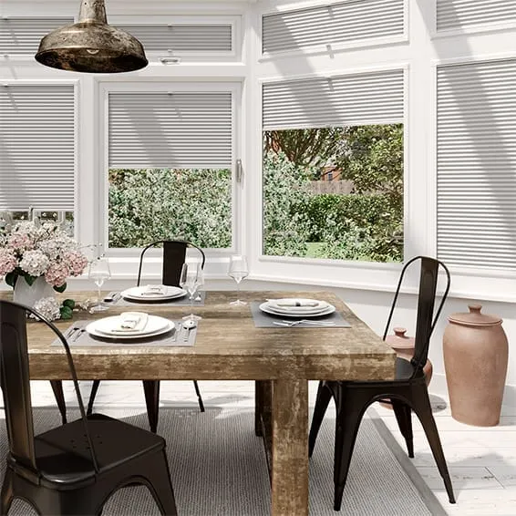 Perfect Fit Duolight Ash Grey Thermal Conservatory Blind
