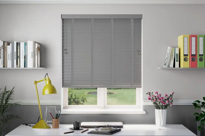 Nova Scotia Dark Grey - Wooden Blind Dark Grey Tape
