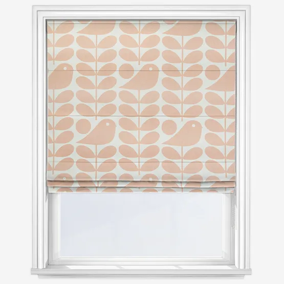 Orla Kiely Early Bird Pale Rose Roman Blind