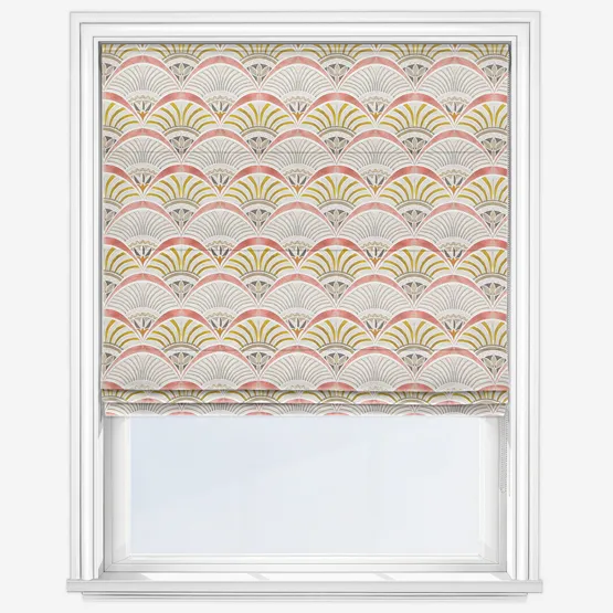 Tribes Blush & Olive Roman Blind