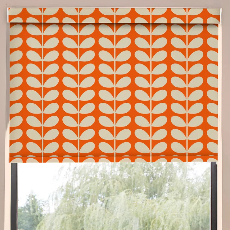Orla Kiely Solid Stem Made To Measure Blackout Roller Blind Tomato