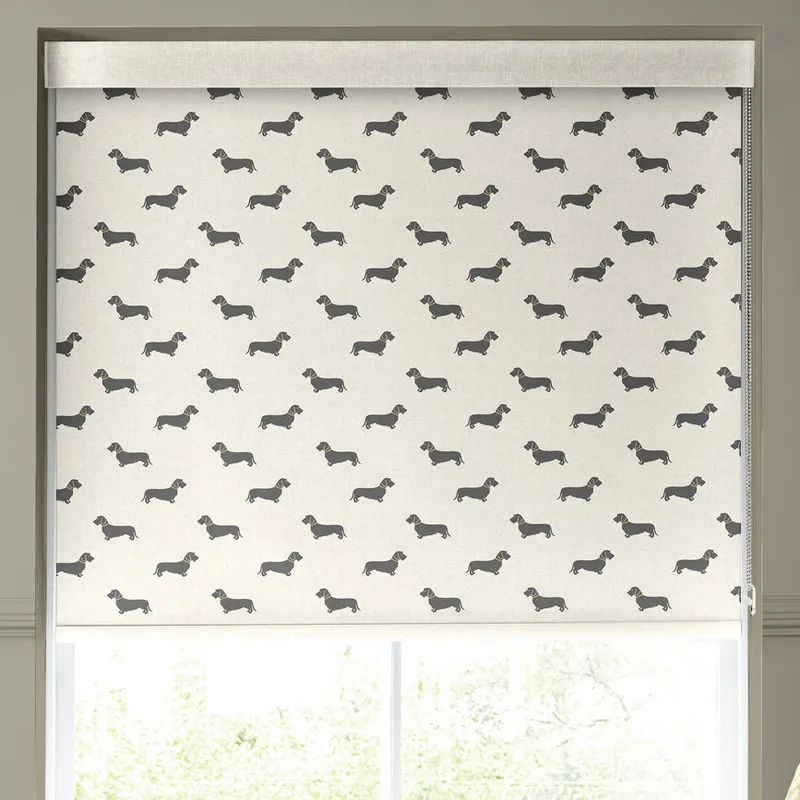 Emily Bond Basil Made To Measure Blackout Roller Blind Pebble