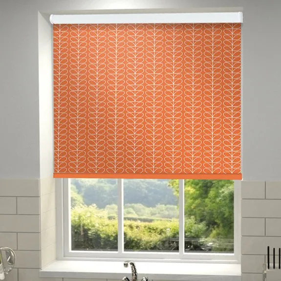 Orla Kiely Linear Stem Made To Measure Blackout Roller Blind Papaya