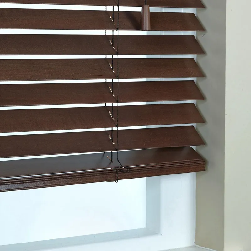 50mm Elementi Wooden Venetian Made To Measure Blind Auburn