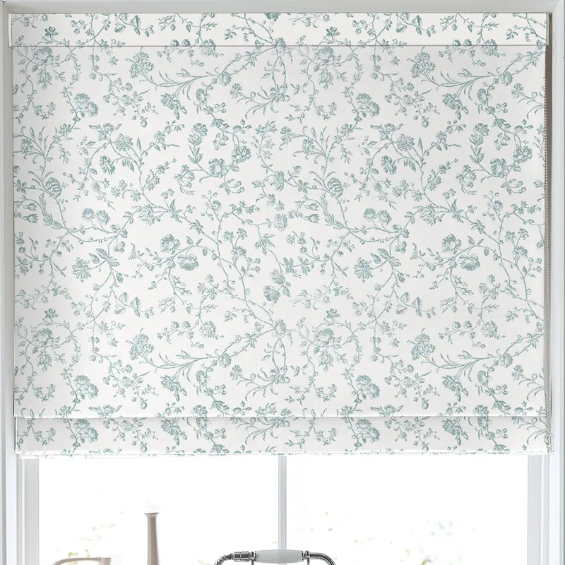 Laura Ashley Aria Made To Measure Roman Blind Eucalyptus