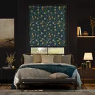 Click2shade Complete Blackout William Morris Fruit Jade Roller Blind