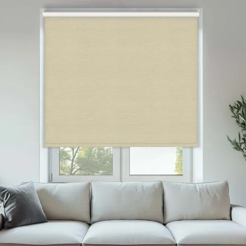 Durham Blackout Sandstone Cordless Roller Blinds - Shop Now