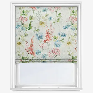 Wild Garden Cotton Chintz Roman Blind