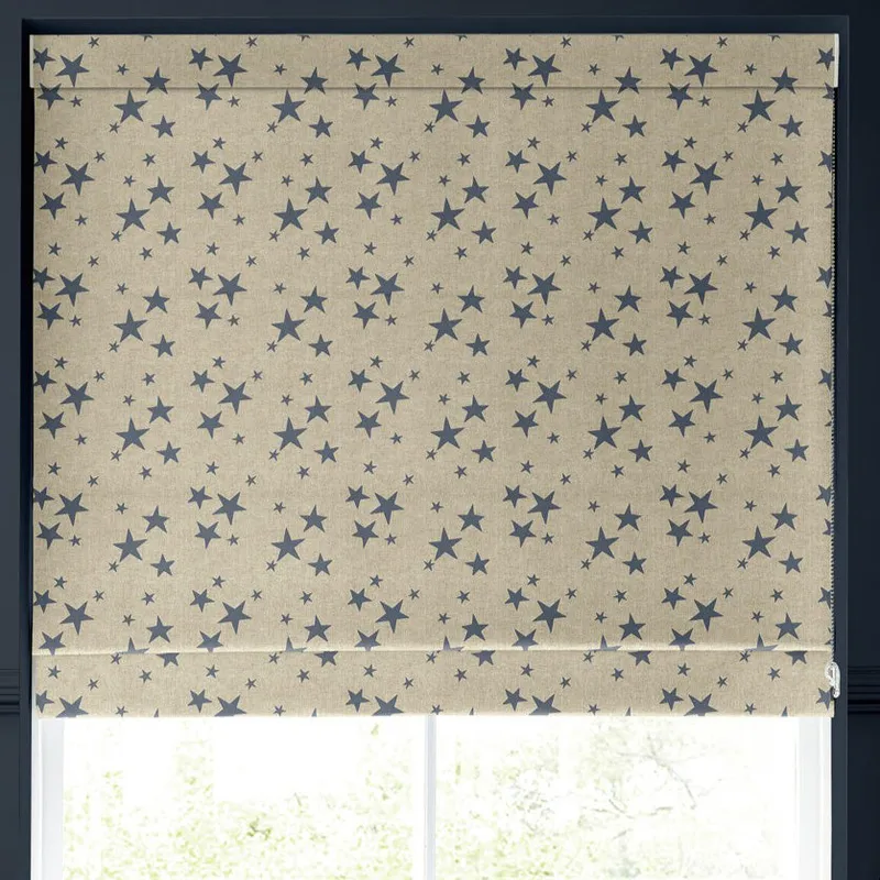Emily Bond St Maws Made To Measure Roman Blind Indigo