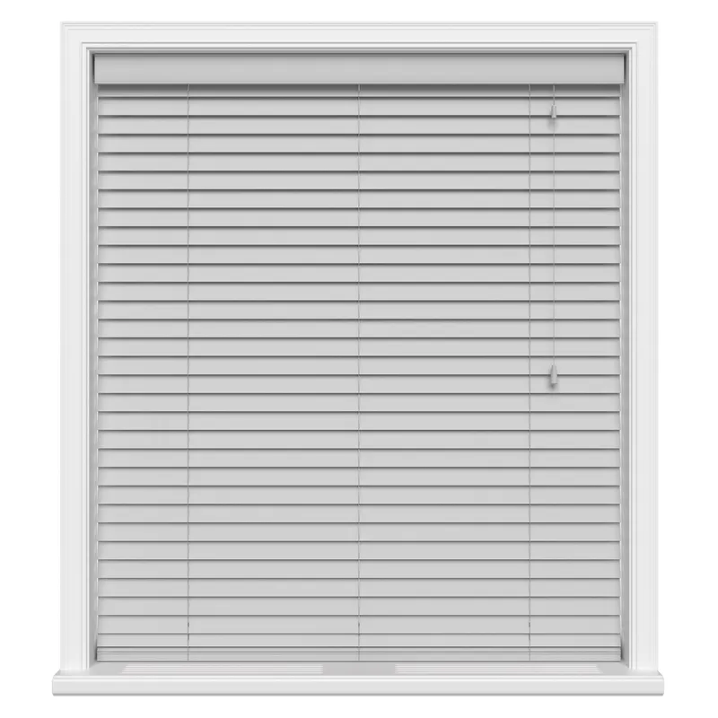 Misty Grey Real Wood Motorised Uk - Wooden Blinds