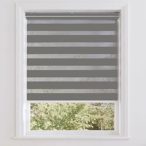 Lustre Zinc (Blackout/sheer) Day & Night Roller Blinds
