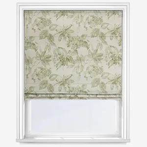 Flora Olive Roman Blind