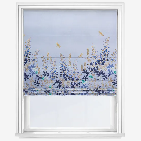 Sara Miller Wisteria Pale Blue Roman Blind