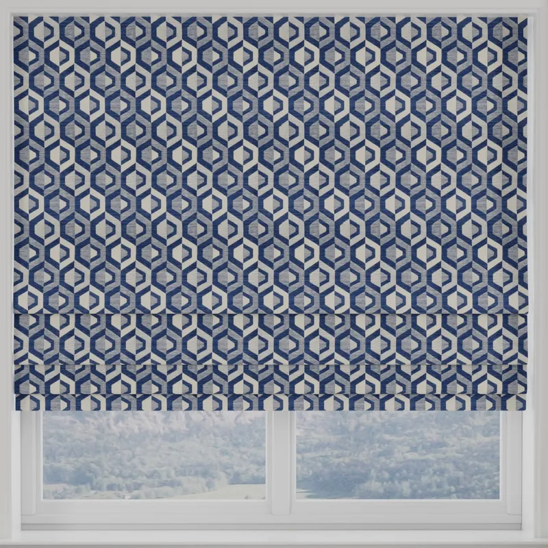 Gusta Made To Measure Roman Blind Navy