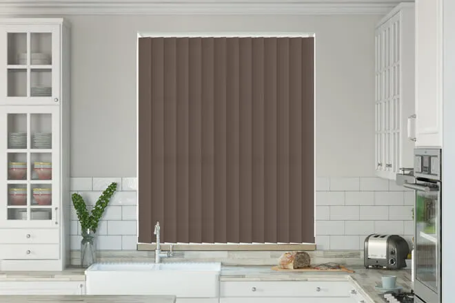 Chloe Havana - Moisture Resistant Vertical Blind