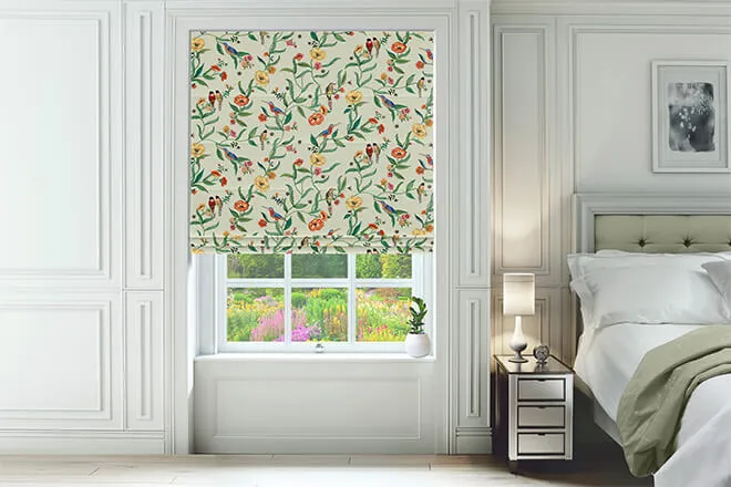 Cath Kidston Summer Birds Green - Designer Roman Blind