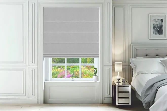 Tuscan Grey - Woven Roman Blind
