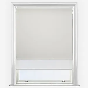 Carnival Blackout Ivory & White Double Roller Blind