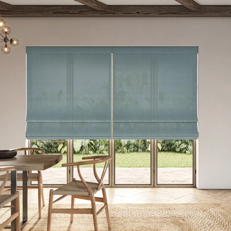 Ante Decor Aura No Joins Light Filtering Made To Measure Roman Blind Chambray