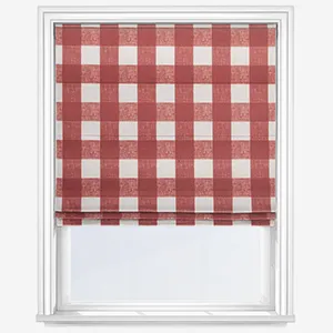Sophie Allport Gingham Rustic Red Roman Blind