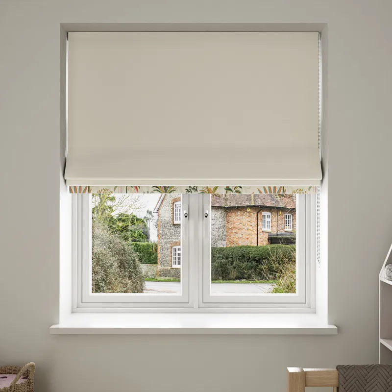 Sara Miller Palm Garden Border Light Stone Blinds Uk