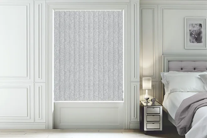 Athena Grey - Textured Vertical Blackout Blind