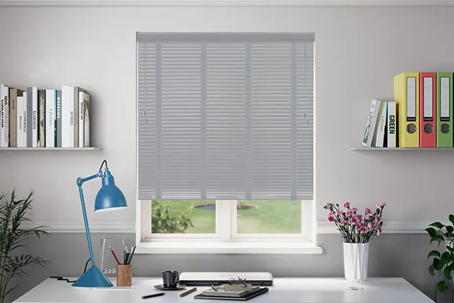 Millennium Cool Grey - 50mm Aluminium Venetian Blinds With Cool Grey Tapes