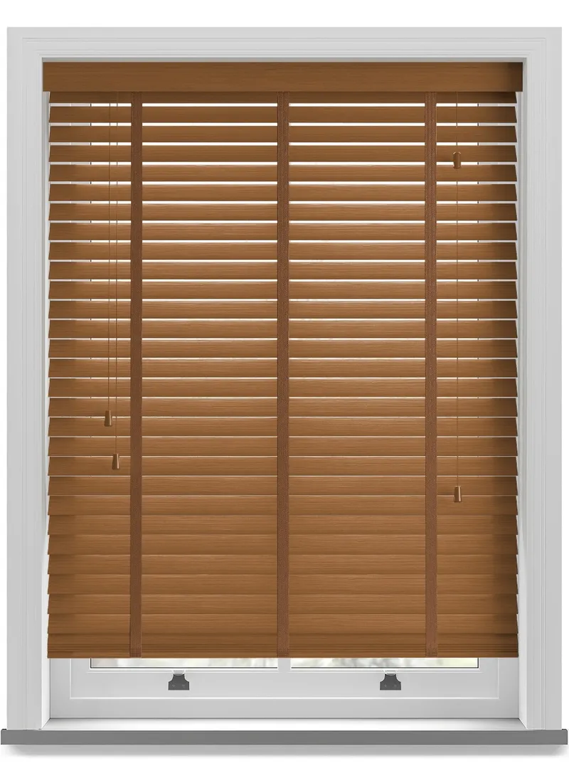 Amber Grained Taped Faux Wood Blind