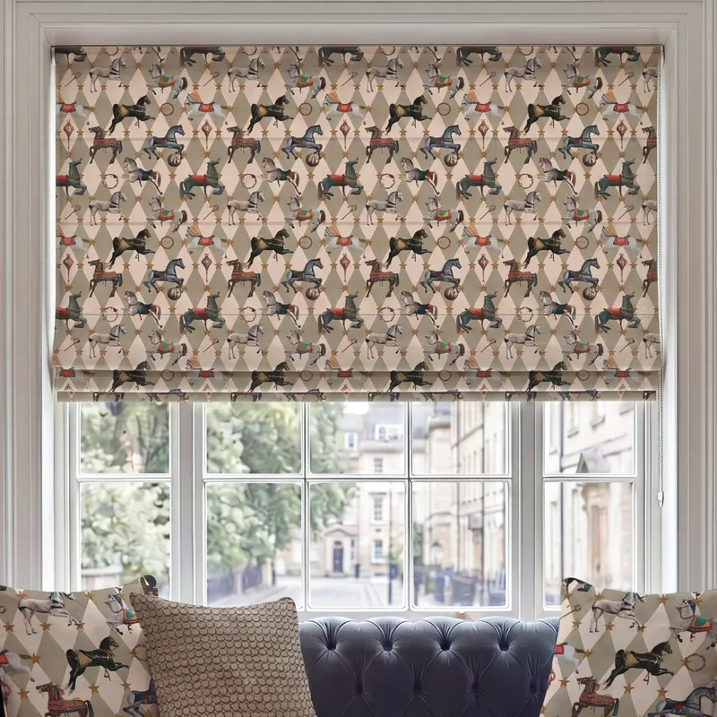 Carrie Neely Carousel Made To Measure Roman Blind Biscuit