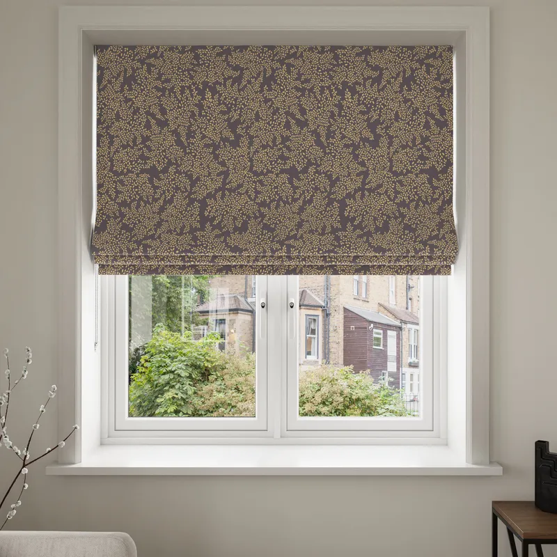Sara Miller Little Leaves Smokey Blue Blinds Uk