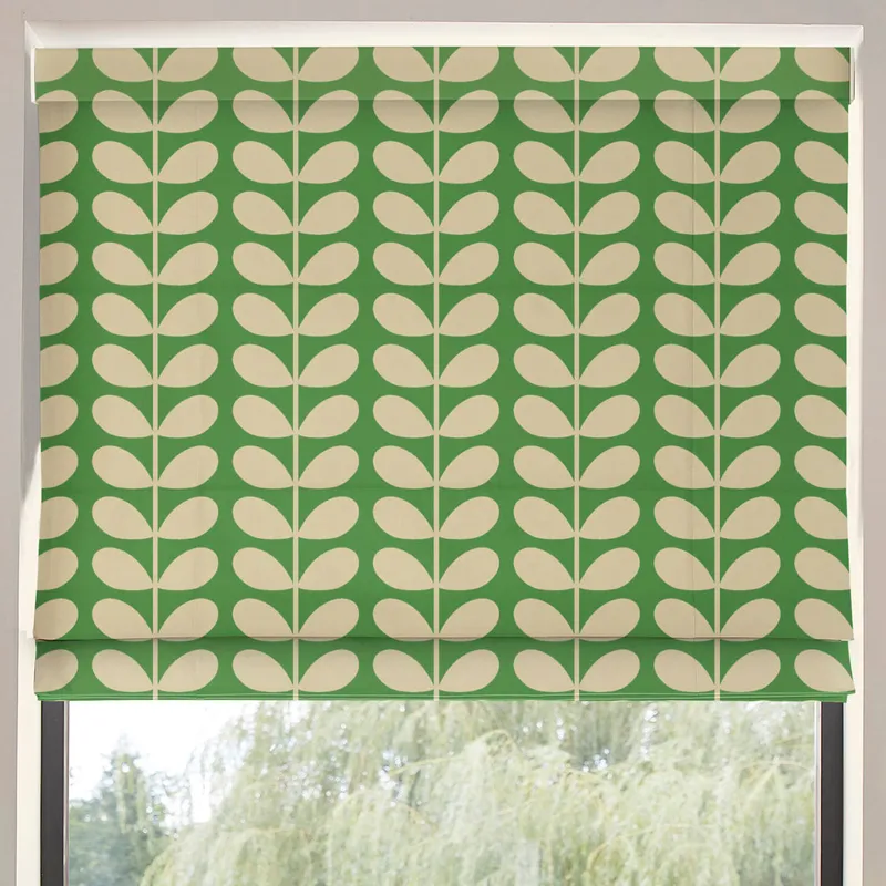 Orla Kiely Solid Stem Made To Measure Roman Blind Green
