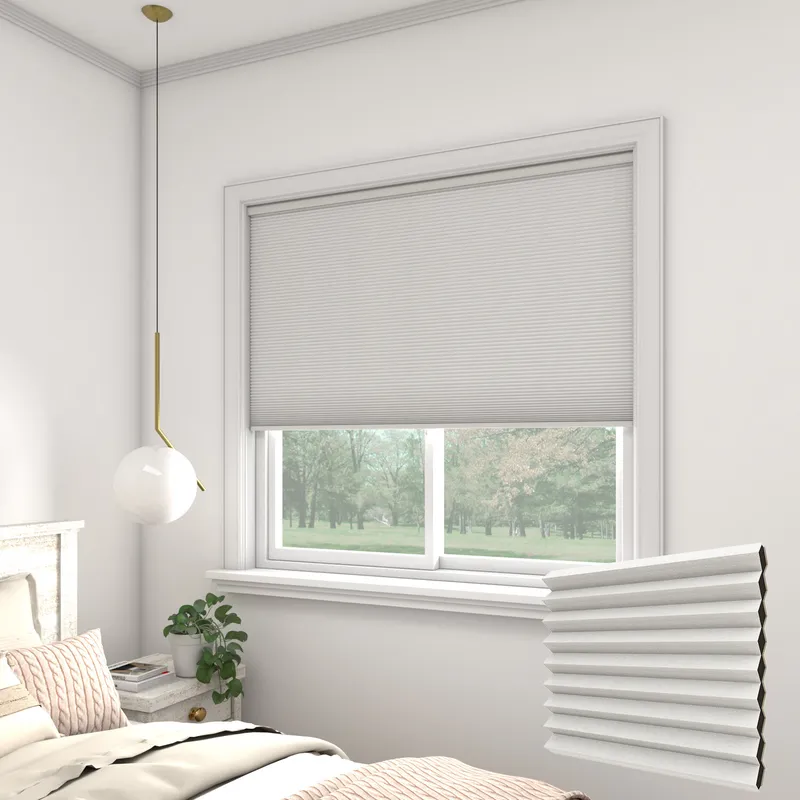 Primitivo Blackout Ivory Electric Thermal Pleated Blinds