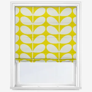 Orla Kiely Jumbo Solid Stem Yellow Roman Blind