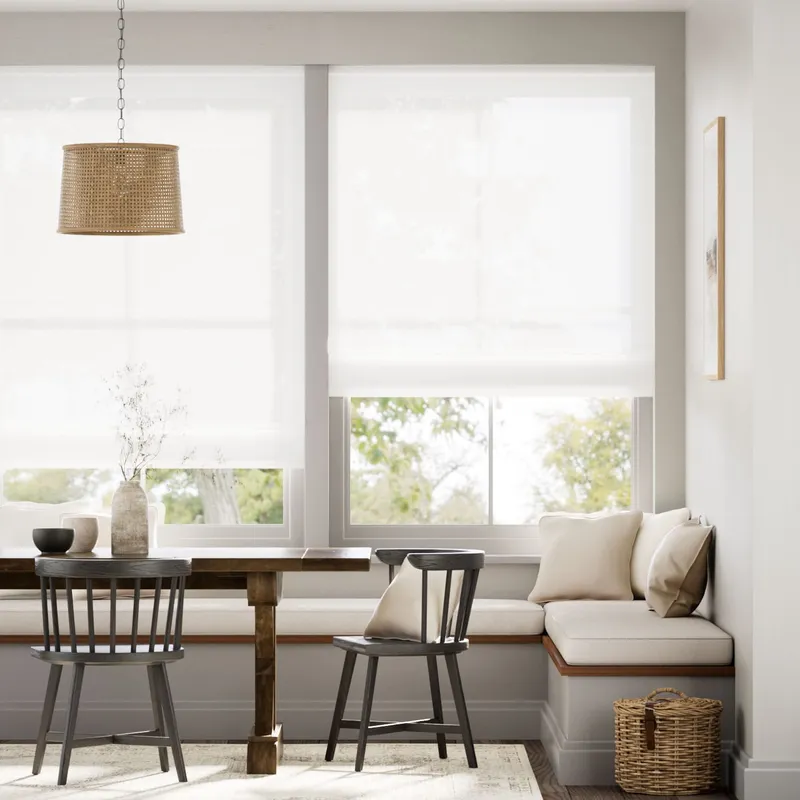 Cirrus Voile Bright White Roman Blind