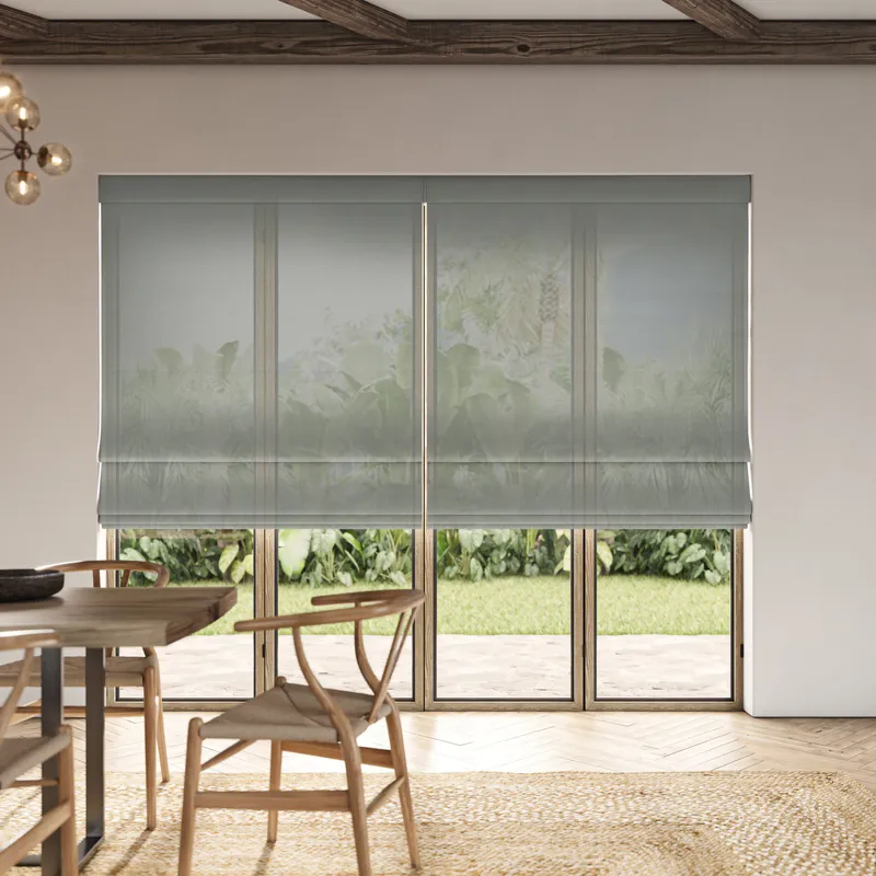Ante Decor Celest No Joins Sheer Made To Measure Roman Blind Platinum