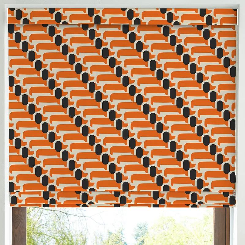 Orla Kiely Dog Show Made To Measure Roman Blind Persimmon