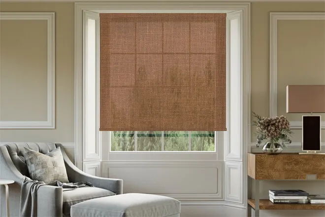 Beverly Rust - Woven Heavy Voile Roller Blind
