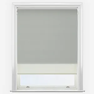 Supreme Blackout Linen & Cream Double Roller Blind