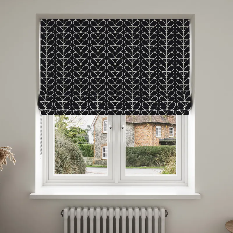 Orla Kiely Linear Stem Navy Whale Blinds Uk