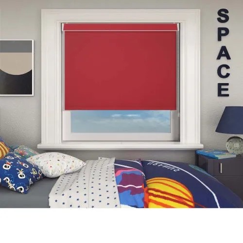 Bedtime Bright Red Pelmet Roller Blind