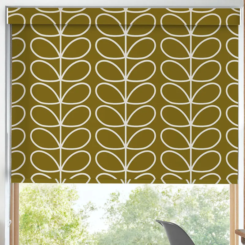 Orla Kiely Jumbo Linear Stem Translucent Made To Measure Roller Blind Seagrass